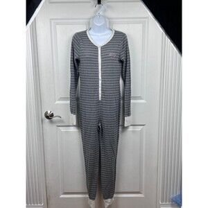 HOLLISTER Stripe Sleep Thermal Waffle Jumpsuit PJs
